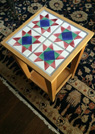 ammish quilt pattern end table 